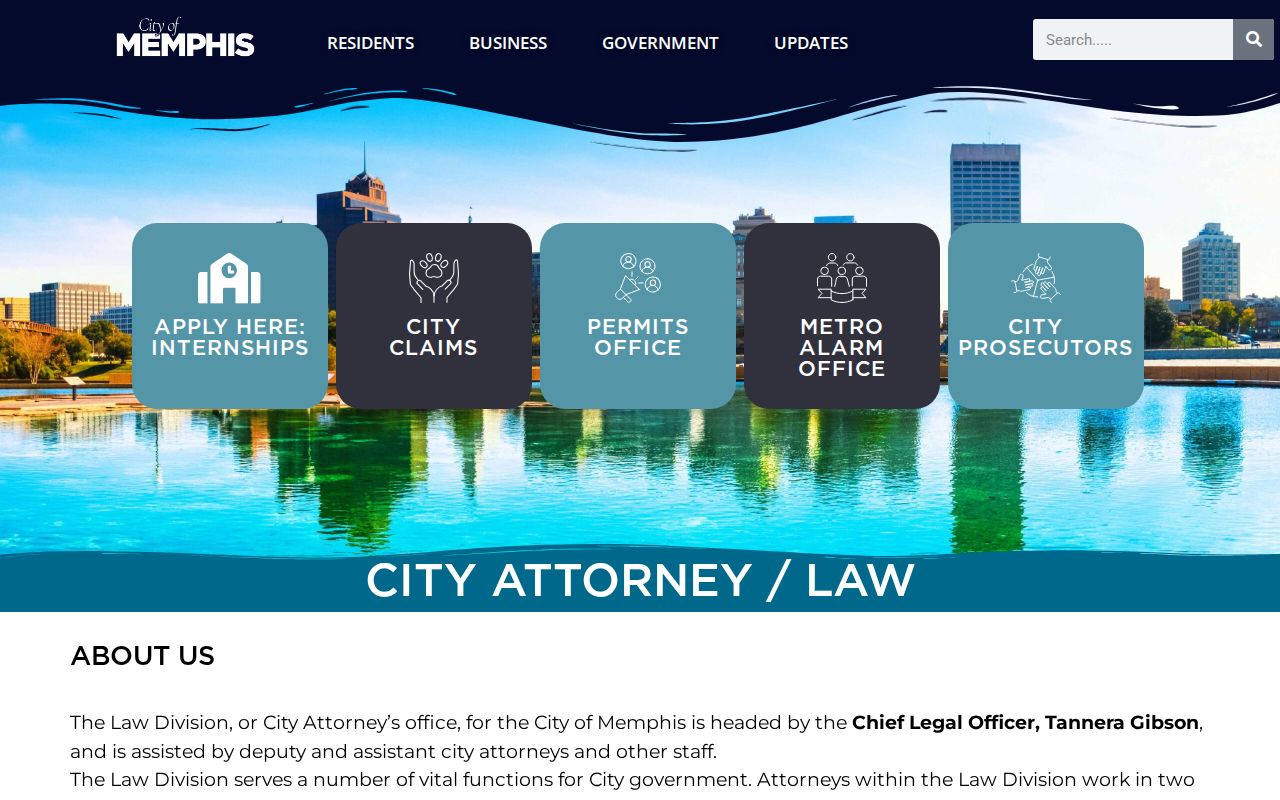 Memphis criminal record request route through the City Law Division
